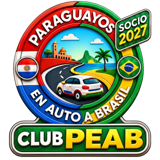 Sello de Paraguayos en Auto a Brasil